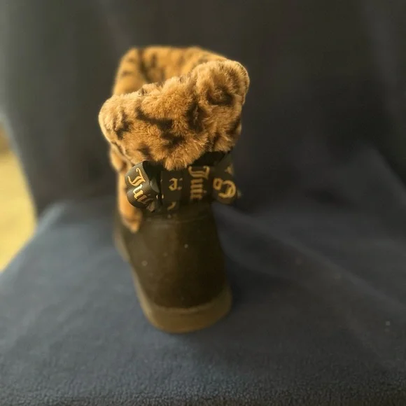 Juicy Couture Black Leopard Ankle Boots - Picture 4 of 4